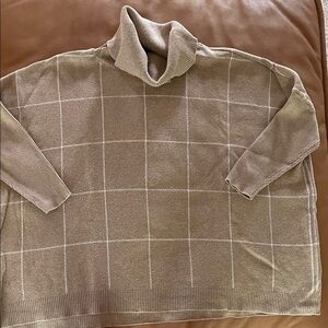 Women’s Tan Turtleneck Sweater
